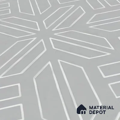 Moroccan Floor & Wall Tile TL 05089 B Bauhaus Dove Grey 1 ft x 1 ft Ceramic Matte Finish - 9 mm | Suitable for Bathroom, Kitchen, Balcony | Please Expect a Slight Variation of Pattern
