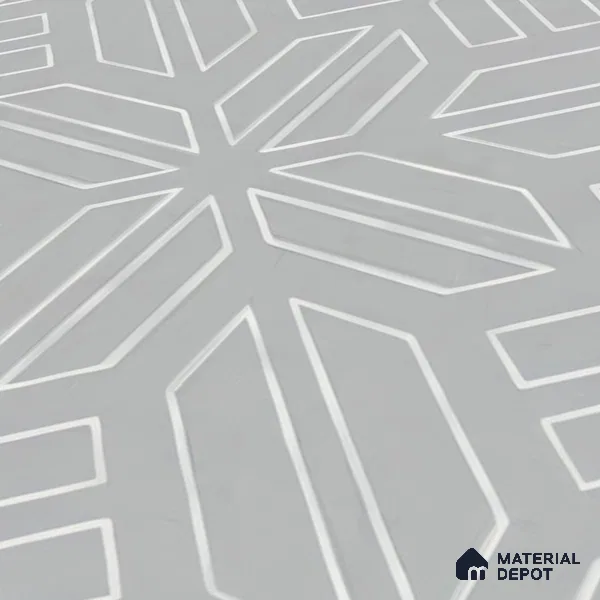 Moroccan Floor & Wall Tile TL 05089 B Bauhaus Dove Grey 1 ft x 1 ft Ceramic Matte Finish - 9 mm | Suitable for Bathroom, Kitchen, Balcony | Please Expect a Slight Variation of Pattern