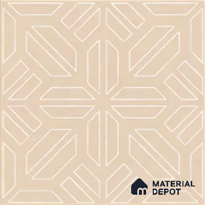 Moroccan Floor & Wall Tile TL 05089 Bauhaus Amber Glow 1 ft x 1 ft Ceramic Matte Finish - 9 mm | Suitable for Bathroom, Kitchen,  Balcony | Please Expect a Slight Variation of Pattern (Sample)