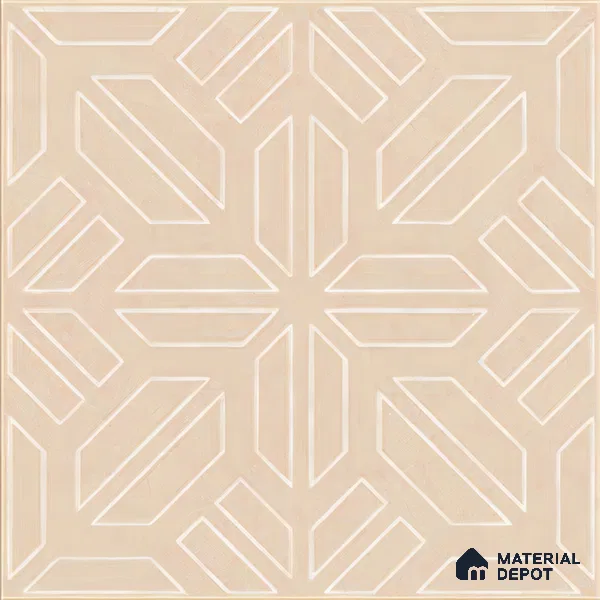 Moroccan Floor & Wall Tile TL 05089 Bauhaus Amber Glow 1 ft x 1 ft Ceramic Matte Finish - 9 mm | Suitable for Bathroom, Kitchen,  Balcony | Please Expect a Slight Variation of Pattern (Sample)