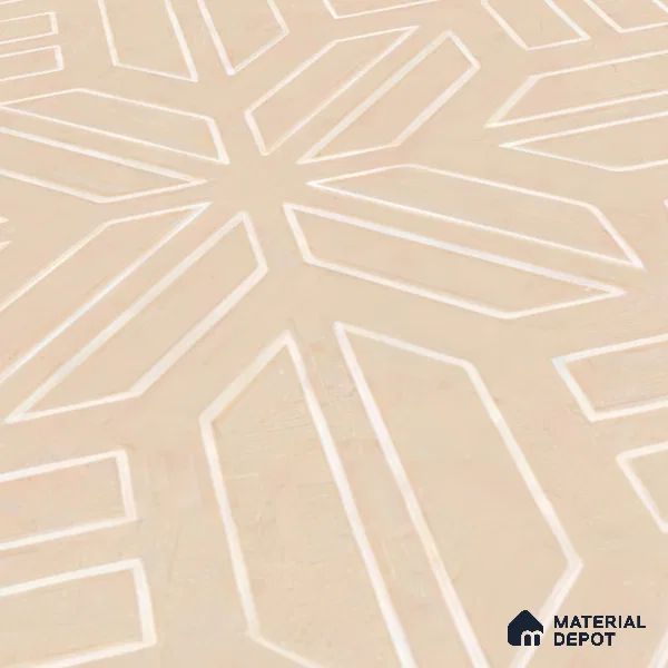 Moroccan Floor & Wall Tile TL 05089 Bauhaus Amber Glow 1 ft x 1 ft Ceramic Matte Finish - 9 mm | Suitable for Bathroom, Kitchen,  Balcony | Please Expect a Slight Variation of Pattern (Sample)