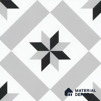 Moroccan Floor & Wall Tile TL 05044 Morissa Astral Kasbah 1 ft x 1 ft Ceramic Matte Finish - 7.5 mm | Suitable for Bathroom, Kitchen,  Balcony | Please Expect a Slight Variation of Pattern (Sample)