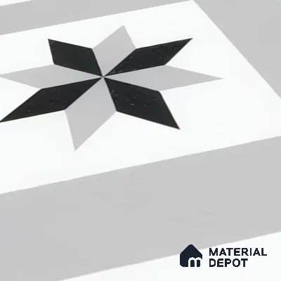 Moroccan Floor & Wall Tile TL 05044 Morissa Astral Kasbah 1 ft x 1 ft Ceramic Matte Finish - 7.5 mm | Suitable for Bathroom, Kitchen,  Balcony | Please Expect a Slight Variation of Pattern (Sample)