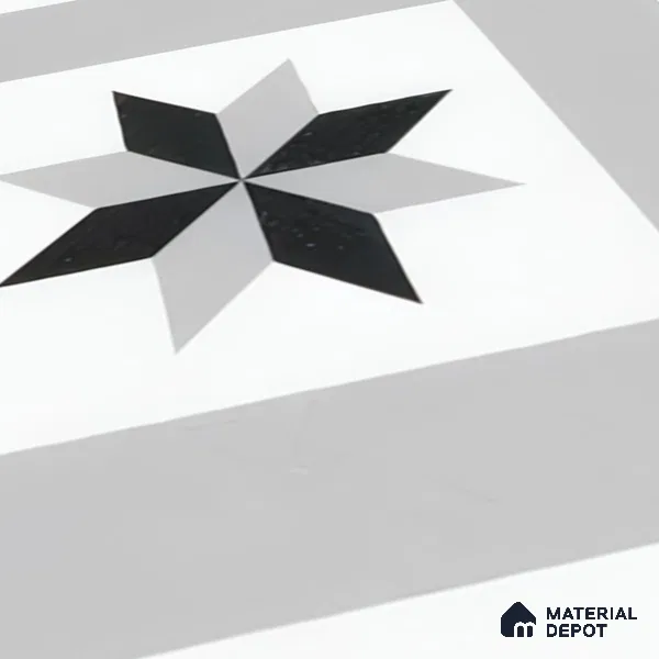 Moroccan Floor & Wall Tile TL 05044 Morissa Astral Kasbah 1 ft x 1 ft Ceramic Matte Finish - 7.5 mm | Suitable for Bathroom, Kitchen,  Balcony | Please Expect a Slight Variation of Pattern (Sample)