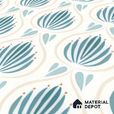 Moroccan Wall & Floor Tile TL 05085 Morissa Azure Frost 1 ft x 1 ft Ceramic Matte Finish - 9 mm | Suitable for Bathroom, Kitchen & Balcony | Please Expect a Slight Variation of Pattern