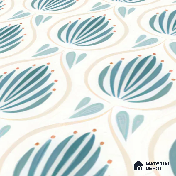 Moroccan Wall & Floor Tile TL 05085 Morissa Azure Frost 1 ft x 1 ft Ceramic Matte Finish - 9 mm | Suitable for Bathroom, Kitchen & Balcony | Please Expect a Slight Variation of Pattern