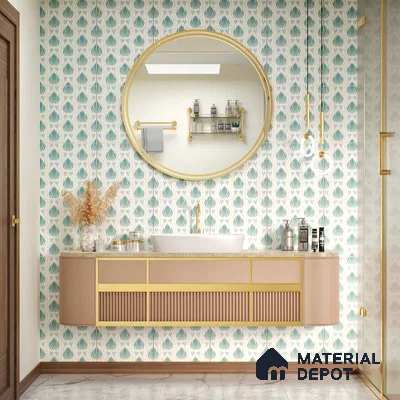 Moroccan Wall & Floor Tile TL 05085 Morissa Azure Frost 1 ft x 1 ft Ceramic Matte Finish - 9 mm | Suitable for Bathroom, Kitchen & Balcony | Please Expect a Slight Variation of Pattern