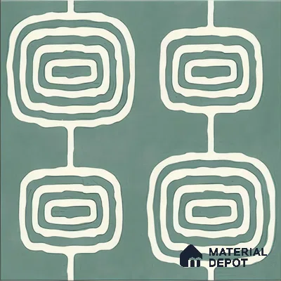Moroccan Wall & Floor Tile TL 05082 B Bauhaus Emerald Green Box 1 ft x 1 ft Ceramic Matte Finish - 9 mm | Suitable for Bathroom, Kitchen & Balcony | Please Expect a Slight Variation of Pattern