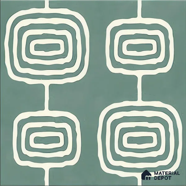 Moroccan Wall & Floor Tile TL 05082 B Bauhaus Emerald Green Box 1 ft x 1 ft Ceramic Matte Finish - 9 mm | Suitable for Bathroom, Kitchen & Balcony | Please Expect a Slight Variation of Pattern