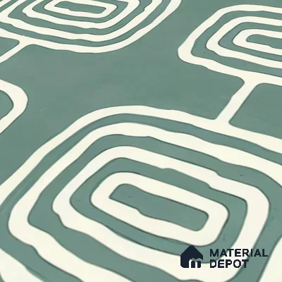 Moroccan Wall & Floor Tile TL 05082 B Bauhaus Emerald Green Box 1 ft x 1 ft Ceramic Matte Finish - 9 mm | Suitable for Bathroom, Kitchen & Balcony | Please Expect a Slight Variation of Pattern