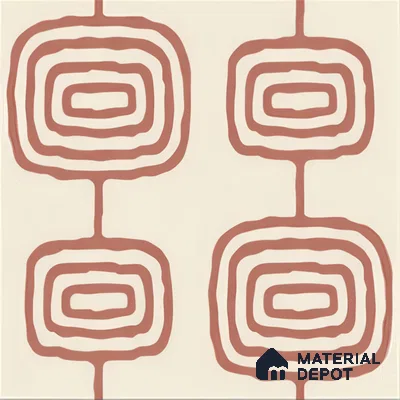 Moroccan Wall & Floor Tile TL 05082 Bauhaus Beige Box 1 ft x 1 ft Ceramic Matte Finish - 9 mm | Suitable for Bathroom, Kitchen & Balcony | Please Expect a Slight Variation of Pattern