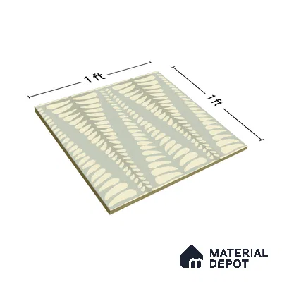 Moroccan Wall Tile TL 05069 Morissa Beige Pollen 1 ft x 1 ft Ceramic Matte Finish - 8 mm | Suitable for Bathroom, Kitchen & Balcony | Please Expect a Slight Variation of Pattern (Sample)