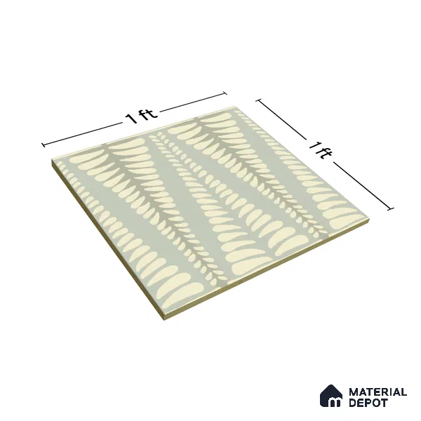 Moroccan Wall Tile TL 05069 Morissa Beige Pollen 1 ft x 1 ft Ceramic Matte Finish - 8 mm | Suitable for Bathroom, Kitchen & Balcony | Please Expect a Slight Variation of Pattern (Sample)