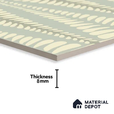 Moroccan Wall Tile TL 05069 Morissa Beige Pollen 1 ft x 1 ft Ceramic Matte Finish - 8 mm | Suitable for Bathroom, Kitchen & Balcony | Please Expect a Slight Variation of Pattern (Sample)