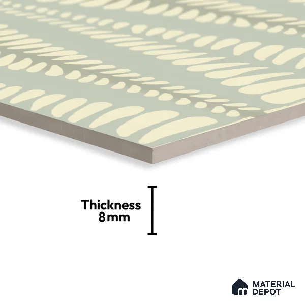 Moroccan Wall Tile TL 05069 Morissa Beige Pollen 1 ft x 1 ft Ceramic Matte Finish - 8 mm | Suitable for Bathroom, Kitchen & Balcony | Please Expect a Slight Variation of Pattern (Sample)