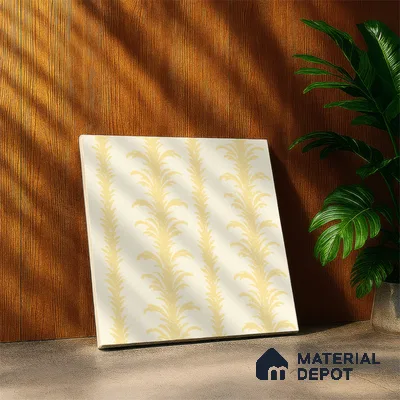 Moroccan Wall Tile TL 05065 Morissa Beige Tropical 1 ft x 1 ft Ceramic Matte Finish - 8 mm | Suitable for Bathroom, Kitchen & Balcony | Please Expect a Slight Variation of Pattern (Sample)