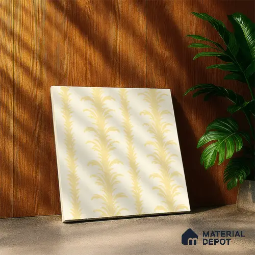 Moroccan Wall Tile TL 05065 Morissa Beige Tropical 1 ft x 1 ft Ceramic Matte Finish - 8 mm | Suitable for Bathroom, Kitchen & Balcony | Please Expect a Slight Variation of Pattern