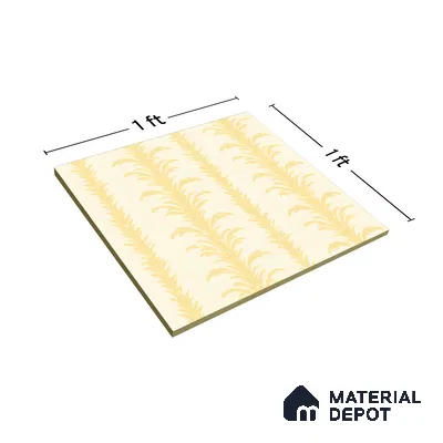 Moroccan Wall Tile TL 05065 Morissa Beige Tropical 1 ft x 1 ft Ceramic Matte Finish - 8 mm | Suitable for Bathroom, Kitchen & Balcony | Please Expect a Slight Variation of Pattern (Sample)