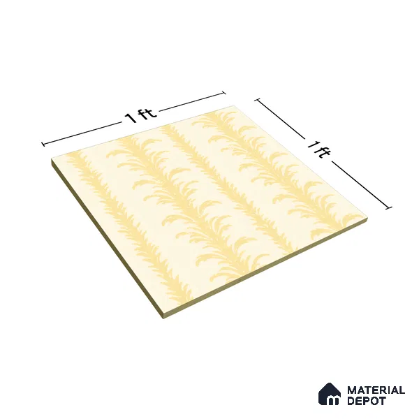 Moroccan Wall Tile TL 05065 Morissa Beige Tropical 1 ft x 1 ft Ceramic Matte Finish - 8 mm | Suitable for Bathroom, Kitchen & Balcony | Please Expect a Slight Variation of Pattern (Sample)