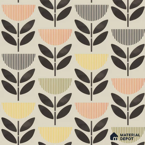 Moroccan Wall Tile Tile TL 05075 Morissa Black Plant Pot 1 ft x 1 ft Ceramic Matte Finish - 8 mm | Suitable for Bathroom, Kitchen & Balcony | Please Expect a Slight Variation of Pattern (Sample)
