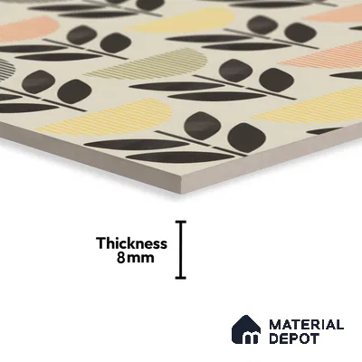 Moroccan Wall Tile Tile TL 05075 Morissa Black Plant Pot 1 ft x 1 ft Ceramic Matte Finish - 8 mm | Suitable for Bathroom, Kitchen & Balcony | Please Expect a Slight Variation of Pattern (Sample)