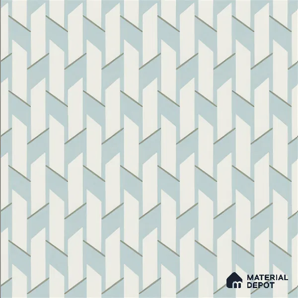 Moroccan Floor & Wall Tile TL 05064 Morissa Blue Abstract 1 ft x 1 ft Ceramic Matte Finish - 8 mm | Suitable for Bathroom, Kitchen,  Balcony | Please Expect a Slight Variation of Pattern (Sample)