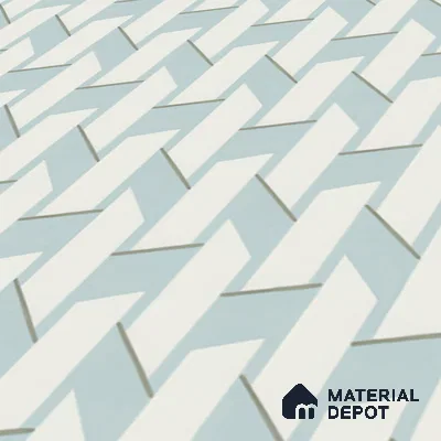 Moroccan Floor & Wall Tile TL 05064 Morissa Blue Abstract 1 ft x 1 ft Ceramic Matte Finish - 8 mm | Suitable for Bathroom, Kitchen,  Balcony | Please Expect a Slight Variation of Pattern (Sample)