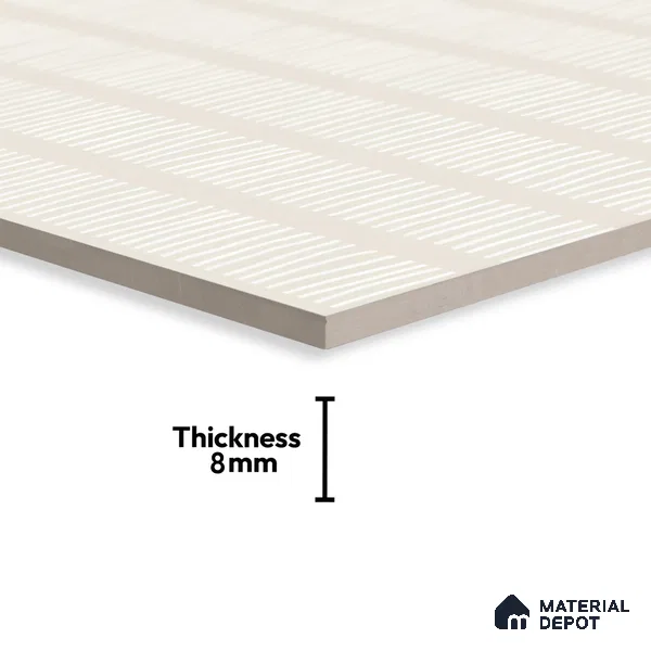 Moroccan Wall Tile TL 05066 Morissa Casablanca Stripes 1 ft x 1 ft Ceramic Matte Finish - 8 mm | Suitable for Bathroom, Kitchen & Balcony | Please Expect a Slight Variation of Pattern (Sample)