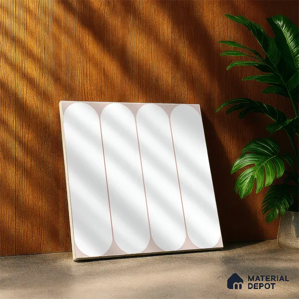 Moroccan Wall Tile TL 05081 B Bauhaus Beige Frost 1 ft x 1 ft Ceramic Matte Finish - 9 mm | Suitable for Bathroom, Kitchen, Basin Area | Please Expect a Slight Variation of Pattern