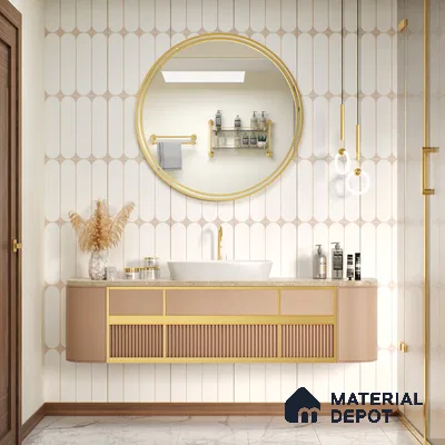 Moroccan Wall Tile TL 05081 B Bauhaus Beige Frost 1 ft x 1 ft Ceramic Matte Finish - 9 mm | Suitable for Bathroom, Kitchen, Basin Area | Please Expect a Slight Variation of Pattern