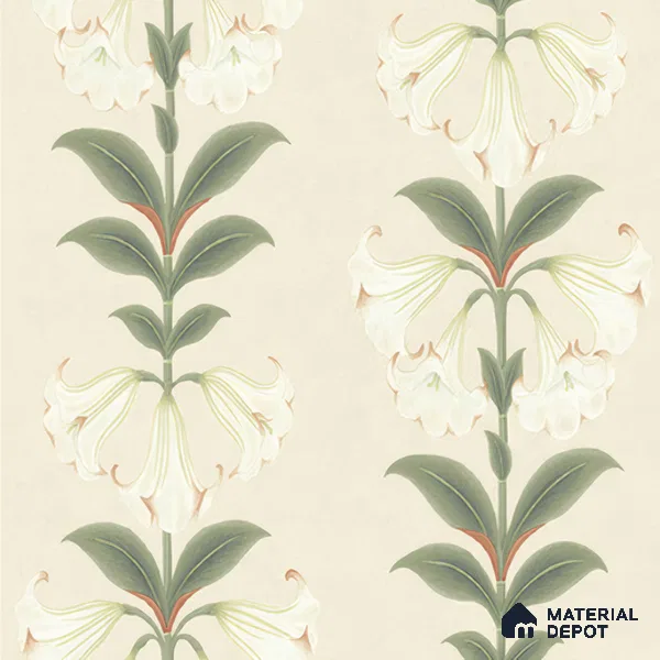 Floral Wall Tile TL 05073 Morissa Cream Tropical 1 ft x 1 ft Ceramic Matte Finish - 8 mm | Suitable for Bathroom, Kitchen & Balcony | Please Expect a Slight Variation of Pattern