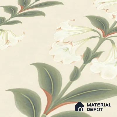 Floral Wall Tile TL 05073 Morissa Cream Tropical 1 ft x 1 ft Ceramic Matte Finish - 8 mm | Suitable for Bathroom, Kitchen & Balcony | Please Expect a Slight Variation of Pattern