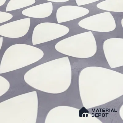 Moroccan Floor & Wall Tile TL 05091 B Bauhaus Smoke Cloud 1 ft x 1 ft Ceramic Matte Finish - 9 mm | Suitable for Bathroom, Kitchen,  Balcony | Please Expect a Slight Variation of Pattern (Sample)