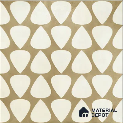 Moroccan Floor & Wall Tile TL 05091 Bauhaus Frosted Caramel 1 ft x 1 ft Ceramic Matte Finish - 9 mm | Suitable for Bathroom, Kitchen, Balcony | Please Expect a Slight Variation of Pattern