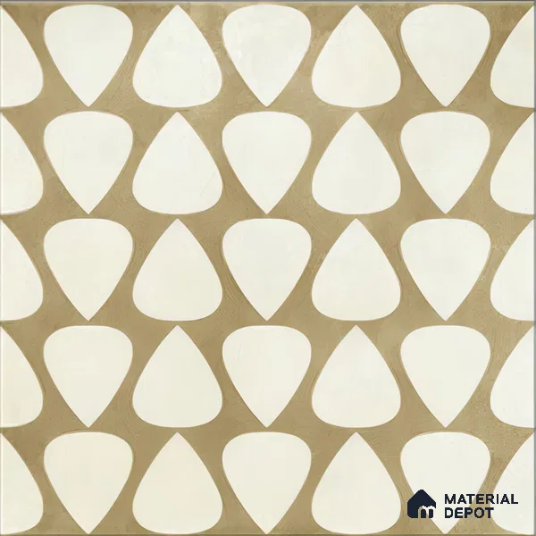Moroccan Floor & Wall Tile TL 05091 Bauhaus Frosted Caramel 1 ft x 1 ft Ceramic Matte Finish - 9 mm | Suitable for Bathroom, Kitchen, Balcony | Please Expect a Slight Variation of Pattern