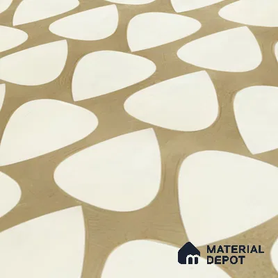 Moroccan Floor & Wall Tile TL 05091 Bauhaus Frosted Caramel 1 ft x 1 ft Ceramic Matte Finish - 9 mm | Suitable for Bathroom, Kitchen, Balcony | Please Expect a Slight Variation of Pattern