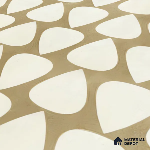 Moroccan Floor & Wall Tile TL 05091 Bauhaus Frosted Caramel 1 ft x 1 ft Ceramic Matte Finish - 9 mm | Suitable for Bathroom, Kitchen, Balcony | Please Expect a Slight Variation of Pattern