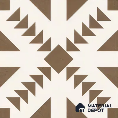 Moroccan Floor & Wall Tile TL 05048 Morissa Geometric Beige 1 ft x 1 ft Ceramic Matte Finish - 7.5 mm | Suitable for Bathroom, Kitchen, Balcony (Sample)
