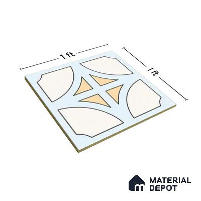 Moroccan Floor & Wall Tile TL 05084 Morissa Light Blue Cross 1 ft x 1 ft Ceramic Matte Finish - 9 mm | Suitable for Bathroom, Kitchen,  Balcony | Please Expect a Slight Variation of Pattern (Sample)