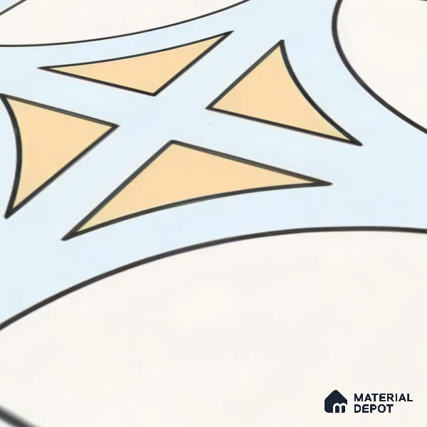 Moroccan Floor & Wall Tile TL 05084 Morissa Light Blue Cross 1 ft x 1 ft Ceramic Matte Finish - 9 mm | Suitable for Bathroom, Kitchen,  Balcony | Please Expect a Slight Variation of Pattern (Sample)