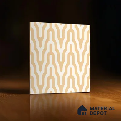 Moroccan Floor & Wall Tile TL 05087 B Bauhaus Ivory Sunset 1 ft x 1 ft Ceramic Matte Finish - 9 mm | Suitable for Bathroom, Kitchen,  Balcony | Please Expect a Slight Variation of Pattern