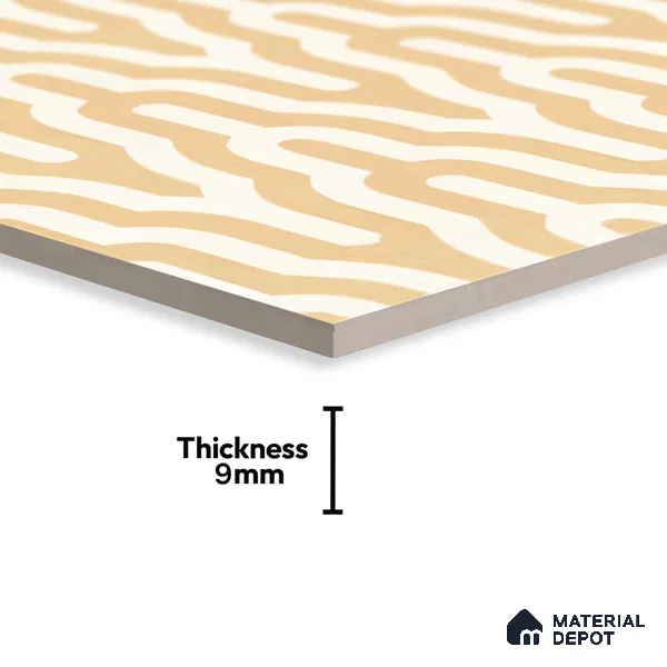 Moroccan Floor & Wall Tile TL 05087 B Bauhaus Ivory Sunset 1 ft x 1 ft Ceramic Matte Finish - 9 mm | Suitable for Bathroom, Kitchen,  Balcony | Please Expect a Slight Variation of Pattern