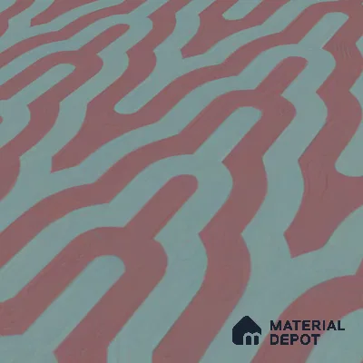 Moroccan Floor & Wall Tile TL 05087 Bauhaus Maroon Tide 1 ft x 1 ft Ceramic Matte Finish - 9 mm | Suitable for Bathroom, Kitchen,  Balcony | Please Expect a Slight Variation of Pattern (Sample)