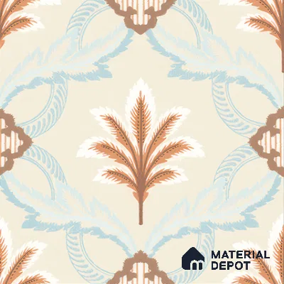 Floral Wall Tile TL 05074 Morissa Marrakech Feather 1 ft x 1 ft Ceramic Matte Finish - 8 mm | Suitable for Bathroom, Kitchen & Balcony | Please Expect a Slight Variation of Pattern (Sample)