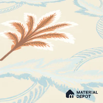 Floral Wall Tile TL 05074 Morissa Marrakech Feather 1 ft x 1 ft Ceramic Matte Finish - 8 mm | Suitable for Bathroom, Kitchen & Balcony | Please Expect a Slight Variation of Pattern (Sample)