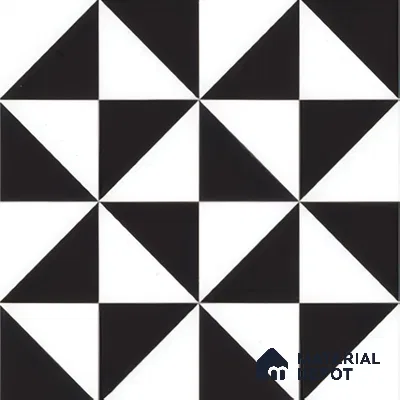 Moroccan Floor & Wall Tile TL 05046 Morissa Medina Monochrome 1 ft x 1 ft Ceramic Matte Finish - 7.5 mm | Suitable for Bathroom, Kitchen, Balcony (Sample)