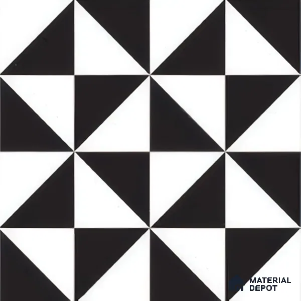 Moroccan Floor & Wall Tile TL 05046 Morissa Medina Monochrome 1 ft x 1 ft Ceramic Matte Finish - 7.5 mm | Suitable for Bathroom, Kitchen, Balcony (Sample)