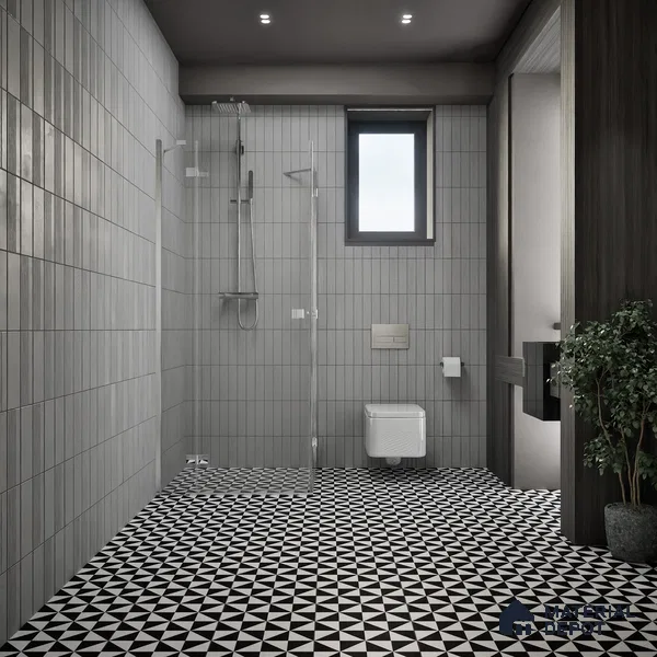 Moroccan Floor & Wall Tile TL 05046 Morissa Medina Monochrome 1 ft x 1 ft Ceramic Matte Finish - 7.5 mm | Suitable for Bathroom, Kitchen, Balcony (Sample)