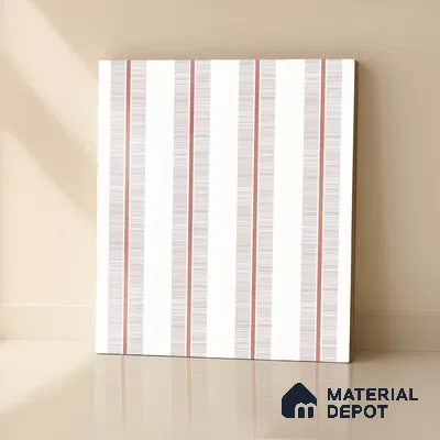 Moroccan Floor & Wall Tile TL 05056 Morissa Metallic Bronze Line 1 ft x 1 ft Ceramic Matte Finish - 8 mm | Suitable for Bathroom, Kitchen, Basin Area | Please Expect a Slight Variation of Pattern