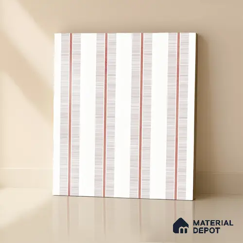Moroccan Floor & Wall Tile TL 05056 Morissa Metallic Bronze Line 1 ft x 1 ft Ceramic Matte Finish - 8 mm | Suitable for Bathroom, Kitchen, Balcony | Please Expect a Slight Variation of Pattern